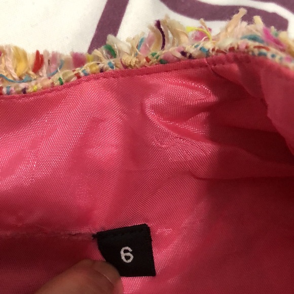 Dana Bachman Pink Multi Color Tweed Blazer Women’s Size 6 - Picture 8 of 11